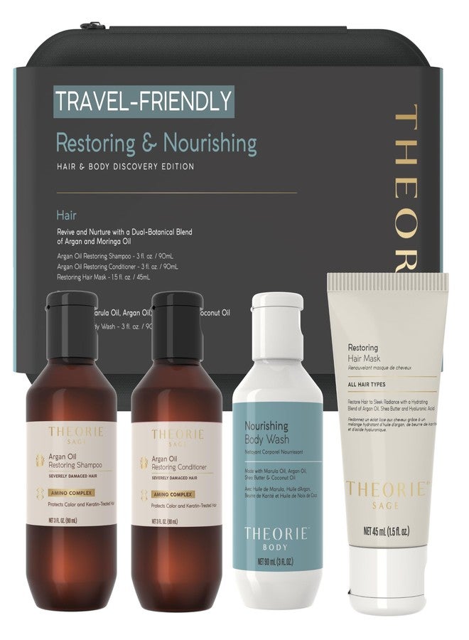 Theorie Restoring & Nourishing Travel Kit – Hydration & Repair for Hair & Skin - Image 1